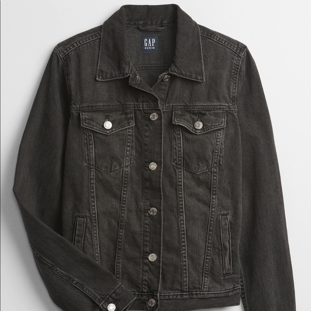 GAP jean jacket black size medium